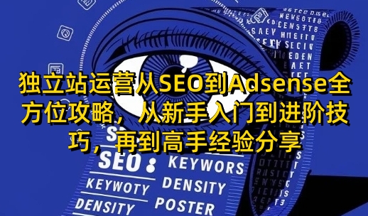 独立站运营从SEO到Adsense全方位攻略，从新手入门到进阶技巧，再到高手经验分享云云学社-专注分享网络创业落地实操课程 – 全网首发_高质量项目输出云云学社